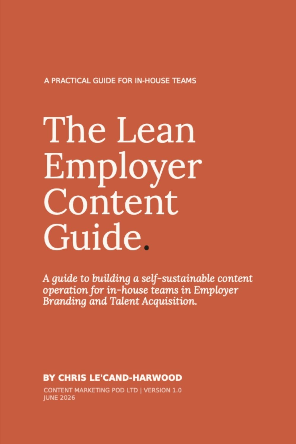 The Lean Employer Content Guide - cover